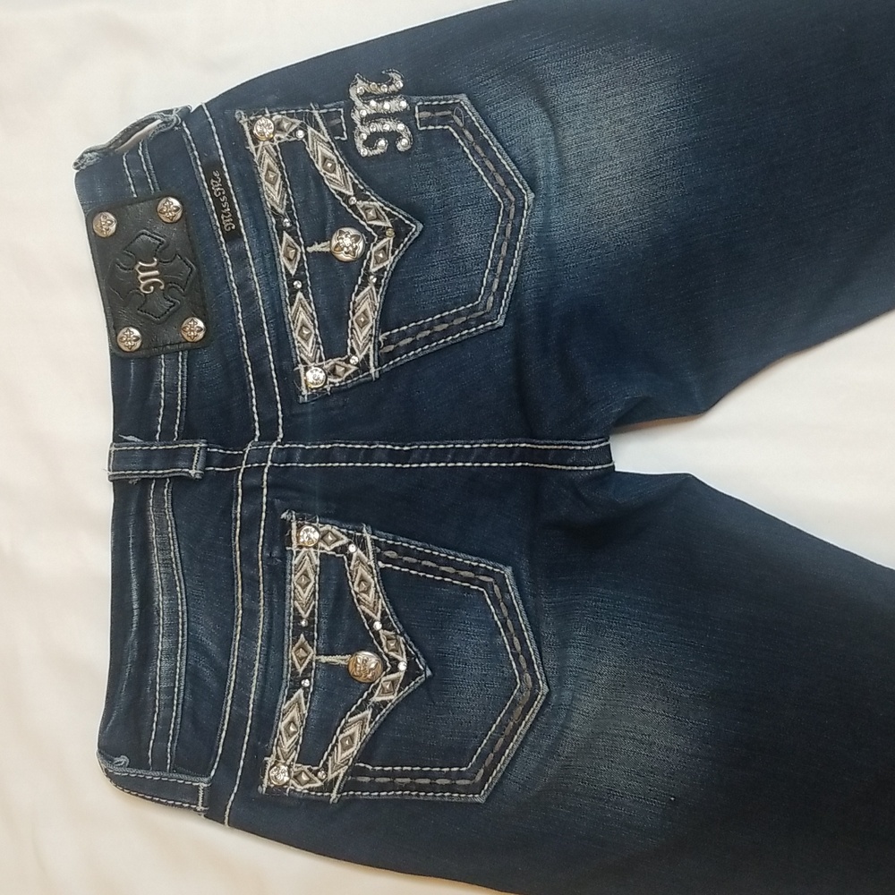 Miss Me Mid Rise Skinny Blue Jeans